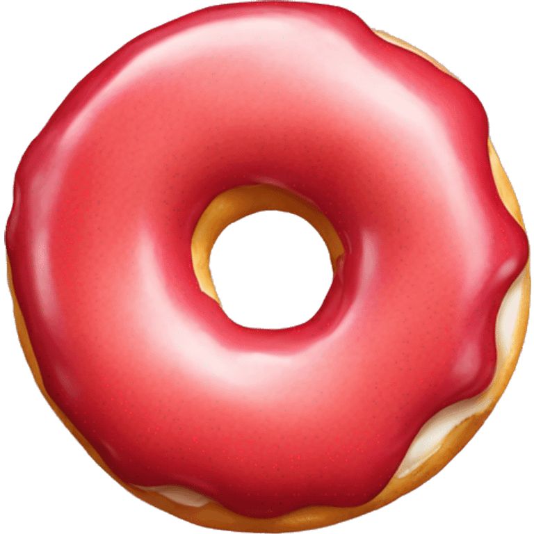 one doughnut with red glaze emoji