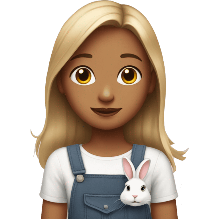 Girl with a bunny emoji