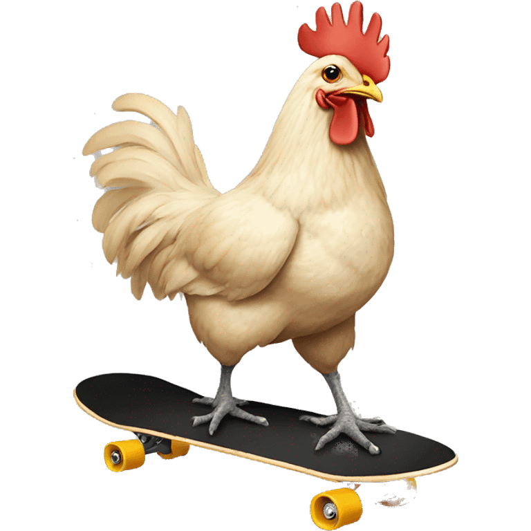 Chicken on a skateboard  emoji