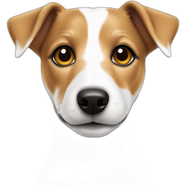 Jack Russell terrier white emoji