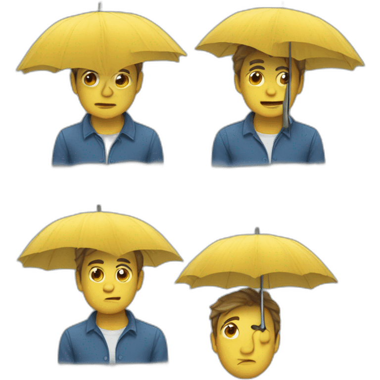 raining-heads emoji