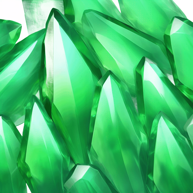 Green crystal teeth  emoji