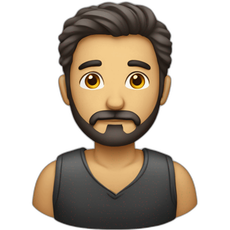 Hombre calvo con barba emoji