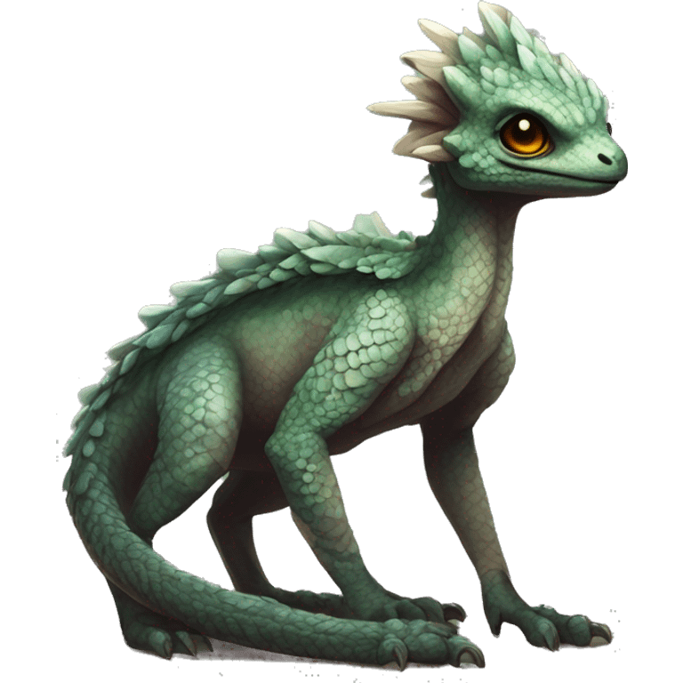  Scaly Cute Edgy Realistic Rare Fantasy Slim Vernid-Trico-Melprin-species by LiLaiRa, by Falvie, full body emoji