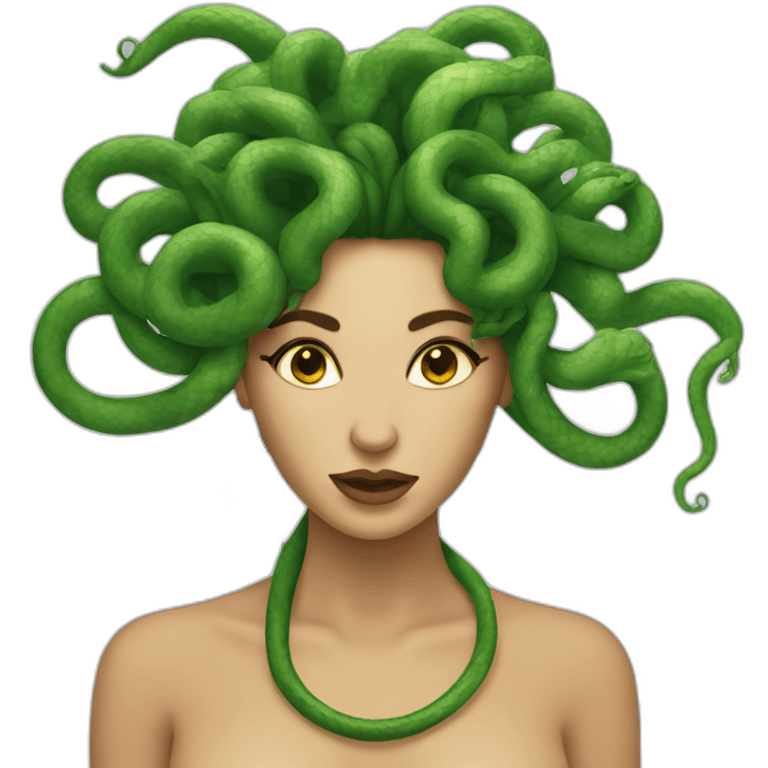 Medusa snakes for hair emoji