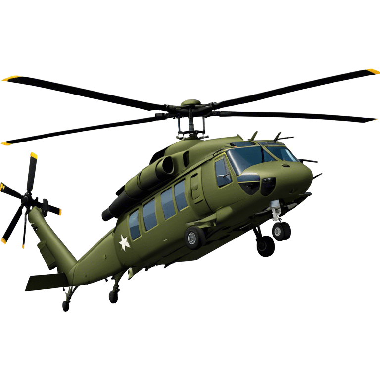 Sikorsky UH-60 Black Hawk - Sikorsky (Model Year: 2022) (Iconic colour: Olive green) emoji