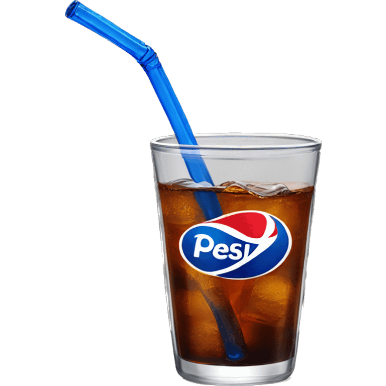 pepsi drink in a glass cup without the logo emoji