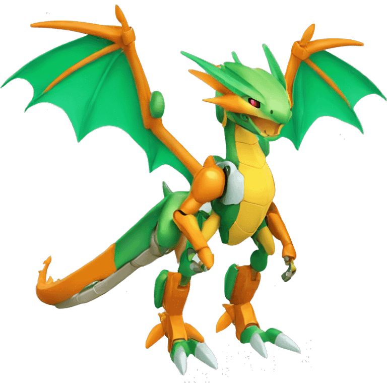 Mechanical Flygon-dragon-Charizard-raptor-Medabot-Mecha full body emoji