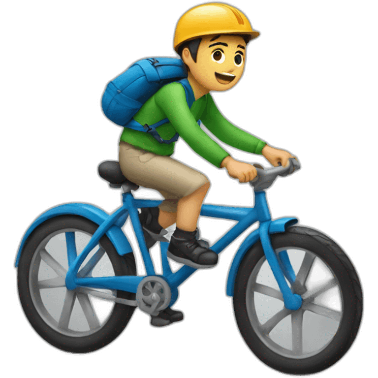 un garçon sur vélo emoji