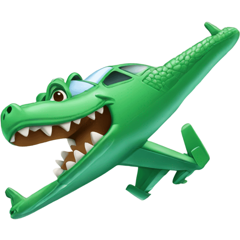 crocodile flying a plane emoji