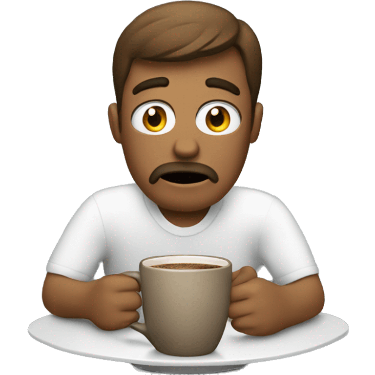 coffee with stressed writer emoji