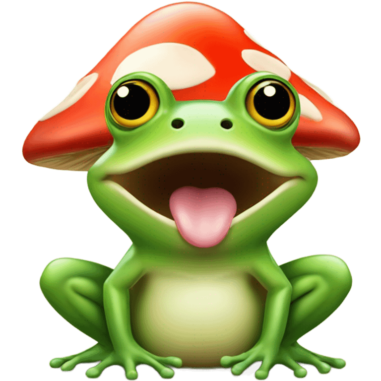 frog eating a mushroom emoji