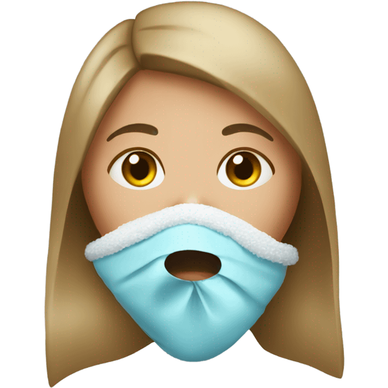 girl has a cold emoji