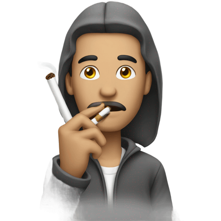 Person smoking a blunt emoji