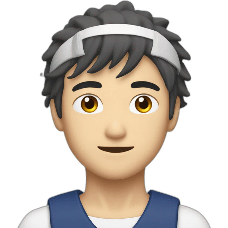 Gojo satoru avec son bandeau emoji