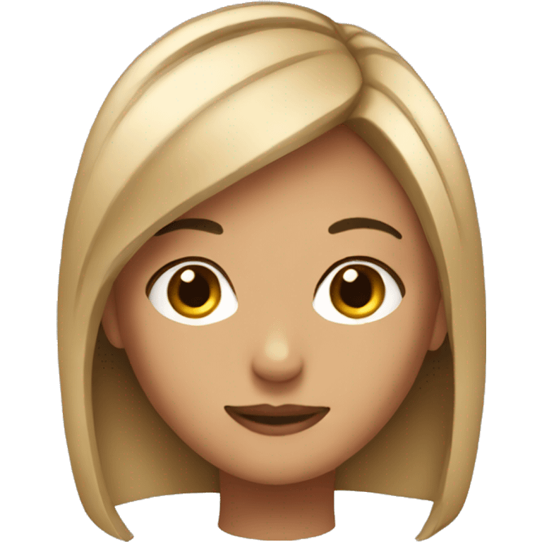 Girl with short straight hair emoji