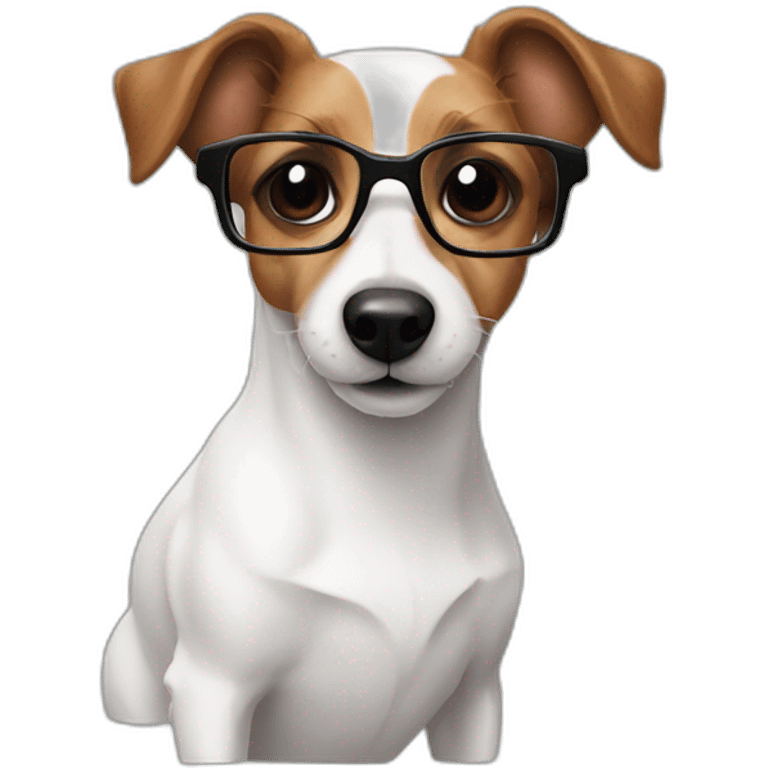 Jack Russell glasse emoji