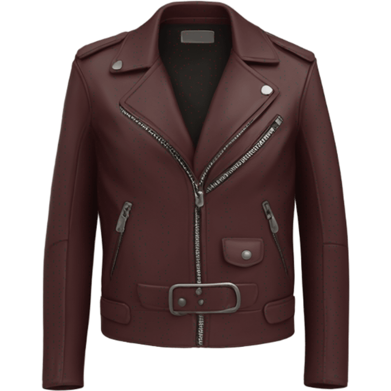 Maroon leather jacket emoji