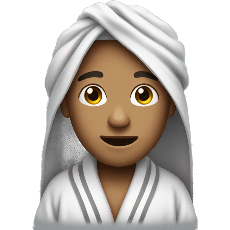 Face with bathrobes  emoji