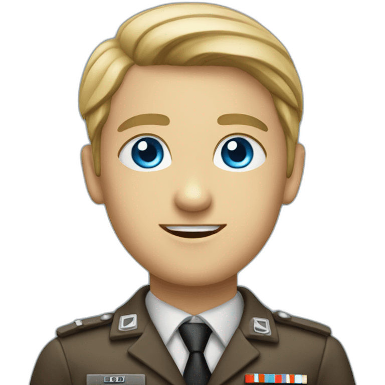 nazi customer service with blue eyes emoji