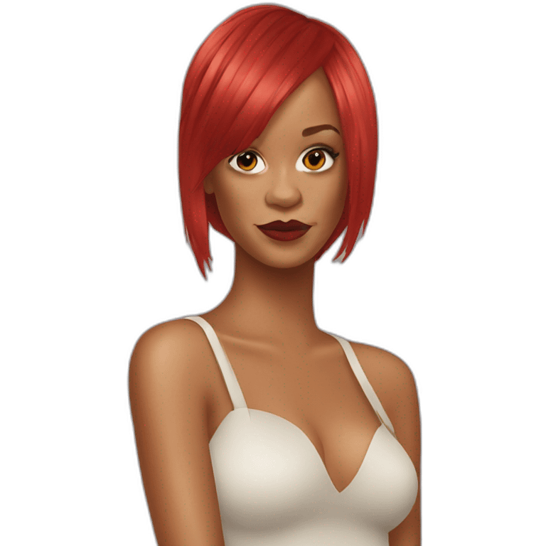 rihanna red hair emoji