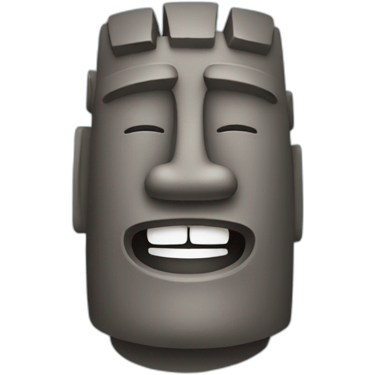 Happy moai emoji