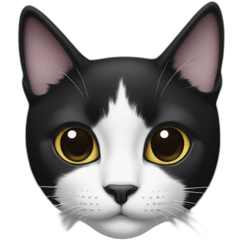 Black and white cat emoji