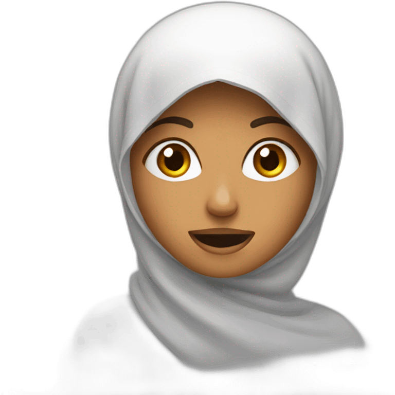 muslim woman surprised emoji