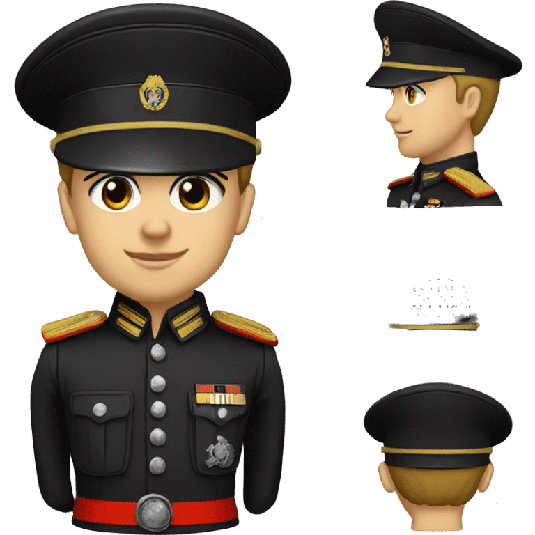 germany 1944 military officer black uniform red armband emoji