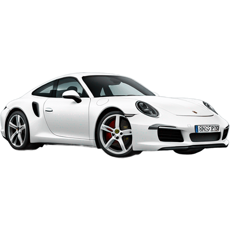 white new Porsche 911  emoji