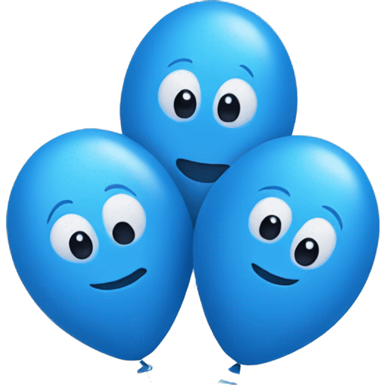 2 blue balloons emoji