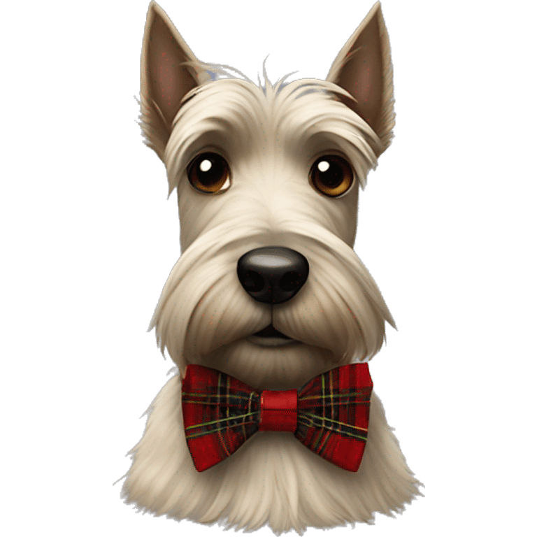 Scottie wearing a tartan bow tie  emoji