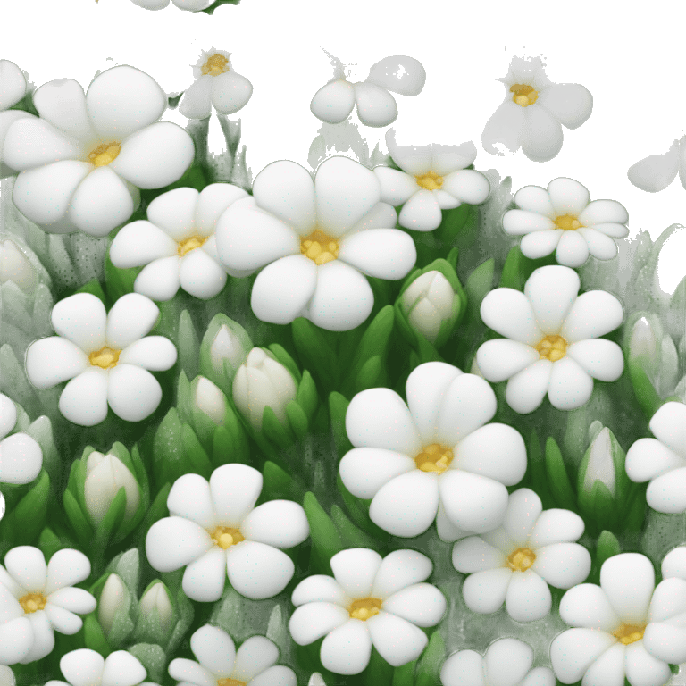 Bundle of white pretty flowers emoji