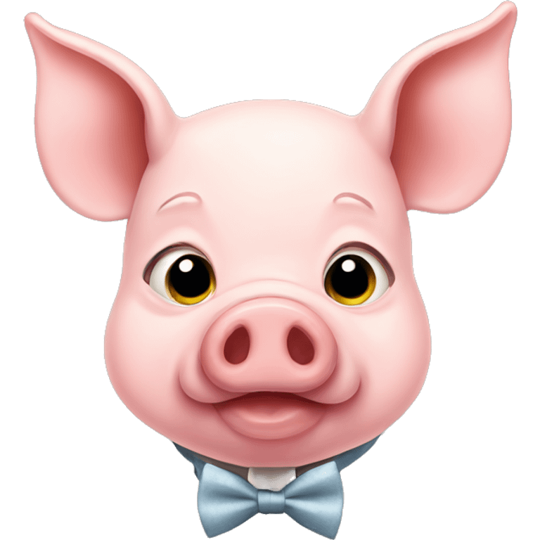 pig with bow tie emoji