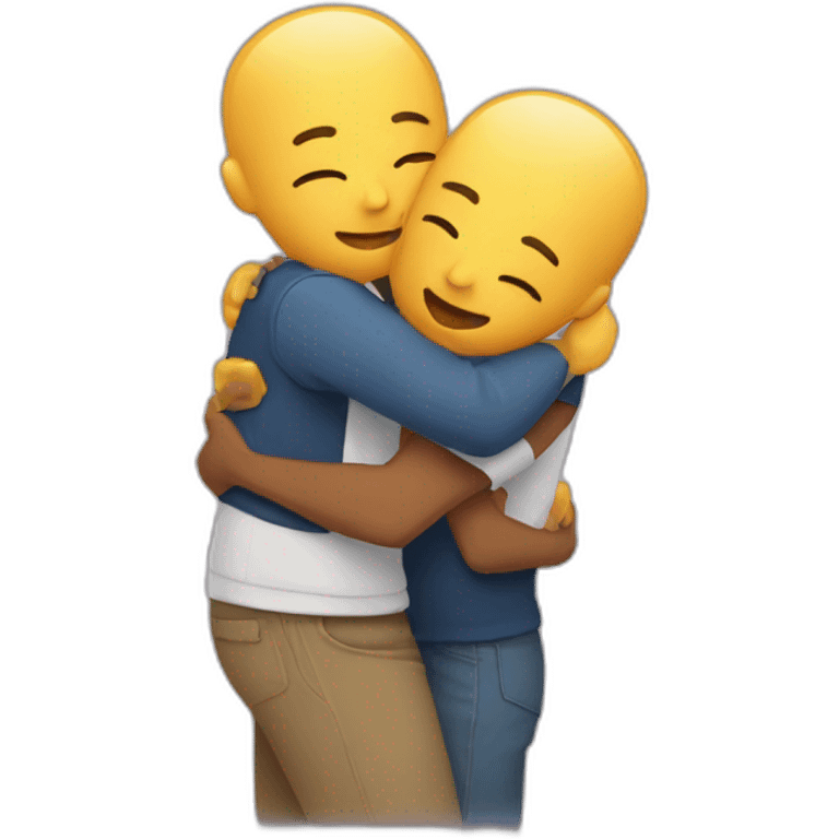 two friends hugging emoji