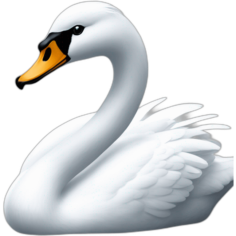 Cisne blanco cisne negro emoji