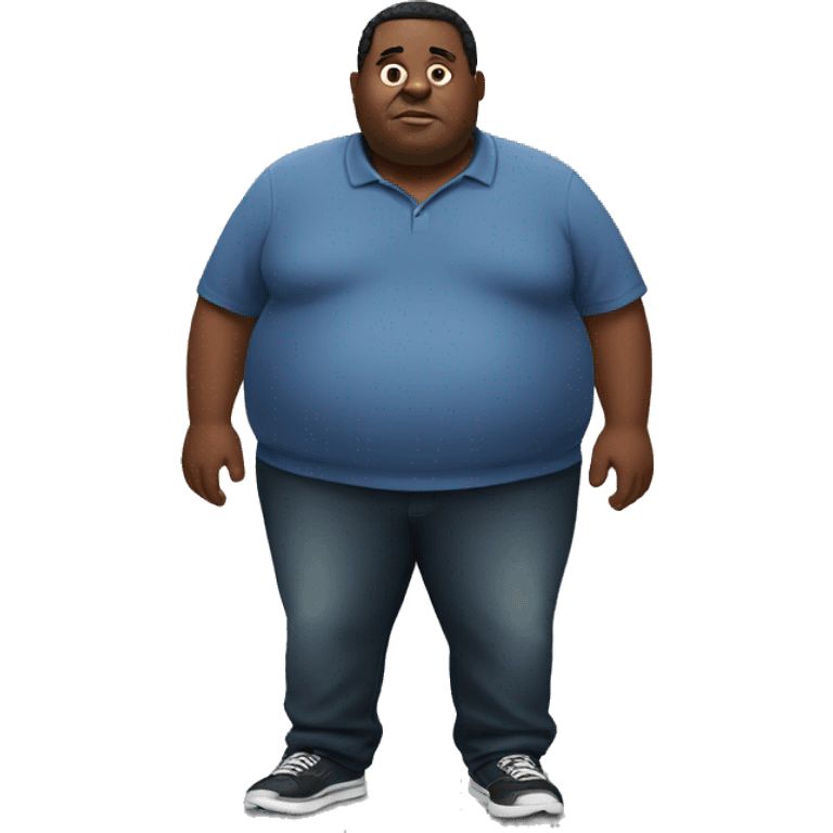 fat black man emoji