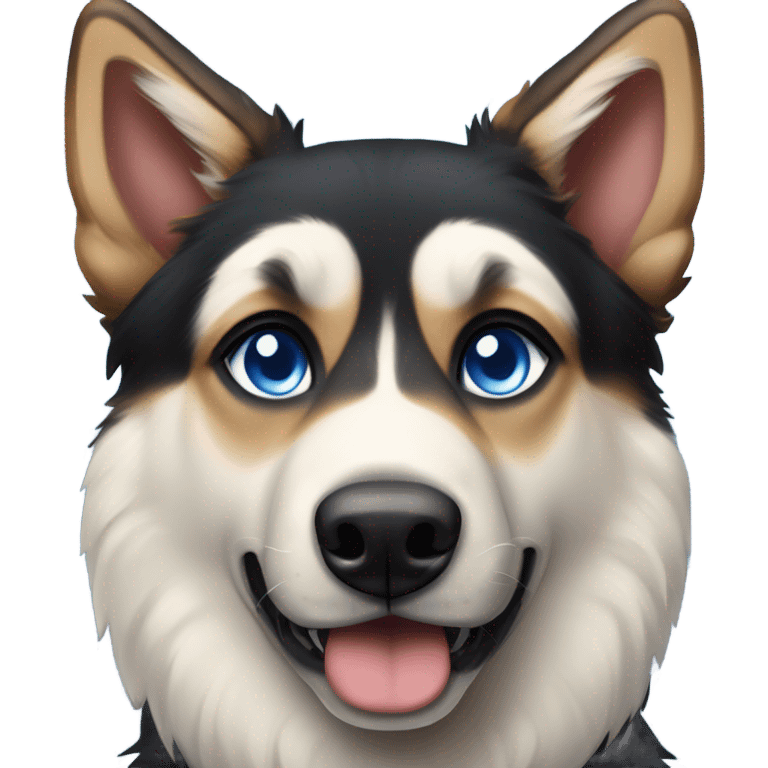 German shepherd husky emoji