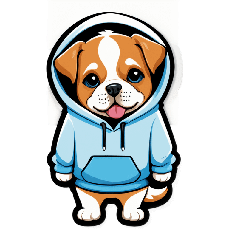 Dog wearing a hoodie emoji