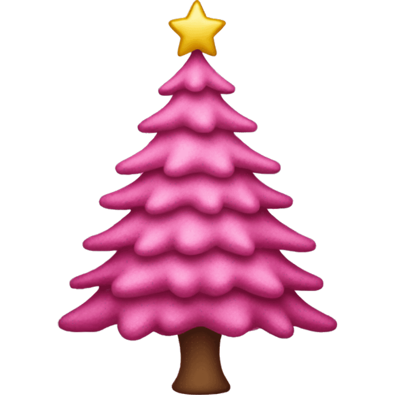 Pink Christmas tree emoji