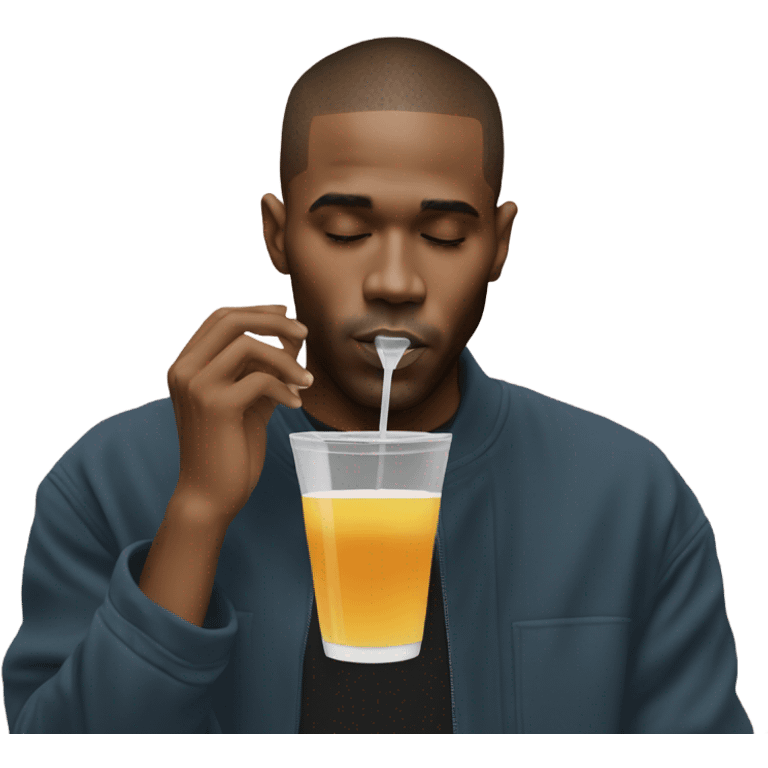 frank Ocean sipping drin emoji