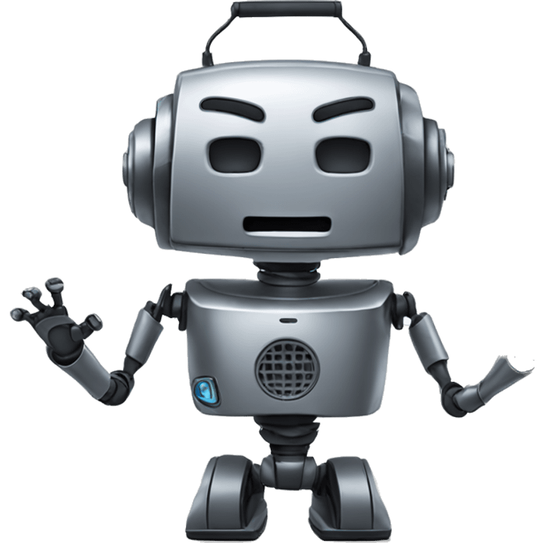 Robot singing emoji