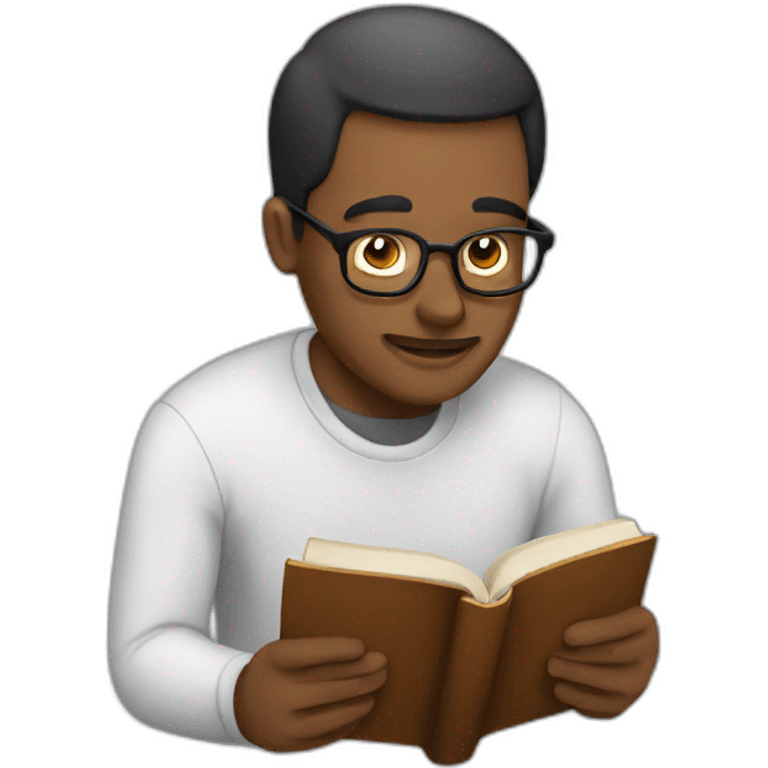 Man reading a book emoji