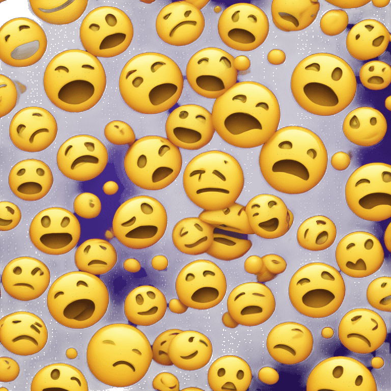 iOS style smiley face emoji with an expression of smiling too hard to overcompensate for the fact that they're crying emoji