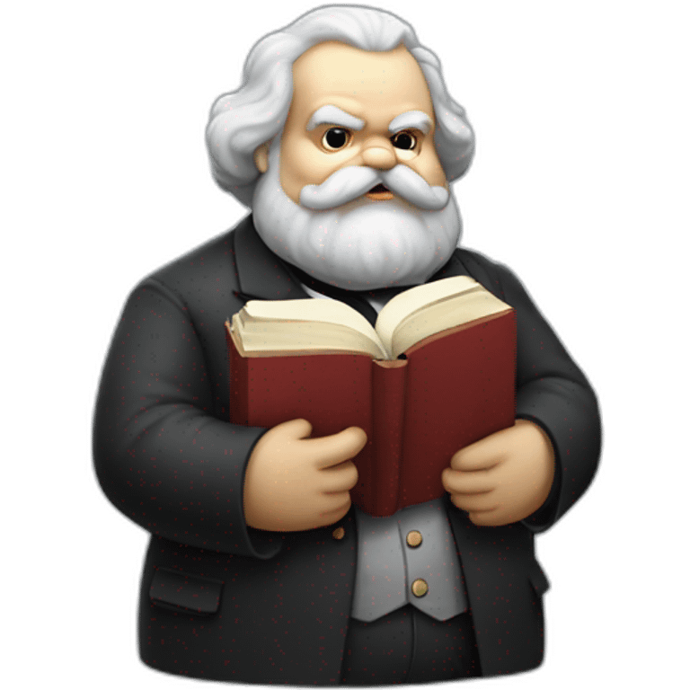 fat karl marx with a book in his hand emoji