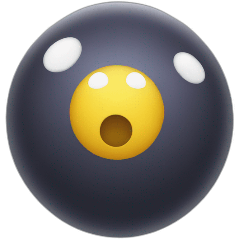 yellow ball with white eyes emoji