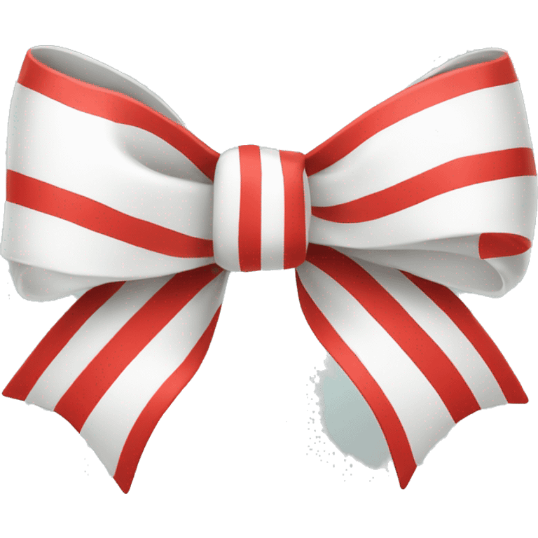 white bow with red stripes emoji