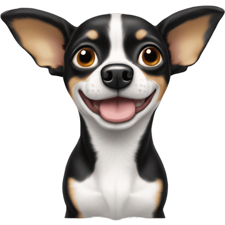 Black and white chihuahua wiener dog emoji