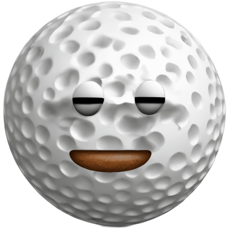 Golf ball with a cigar  emoji