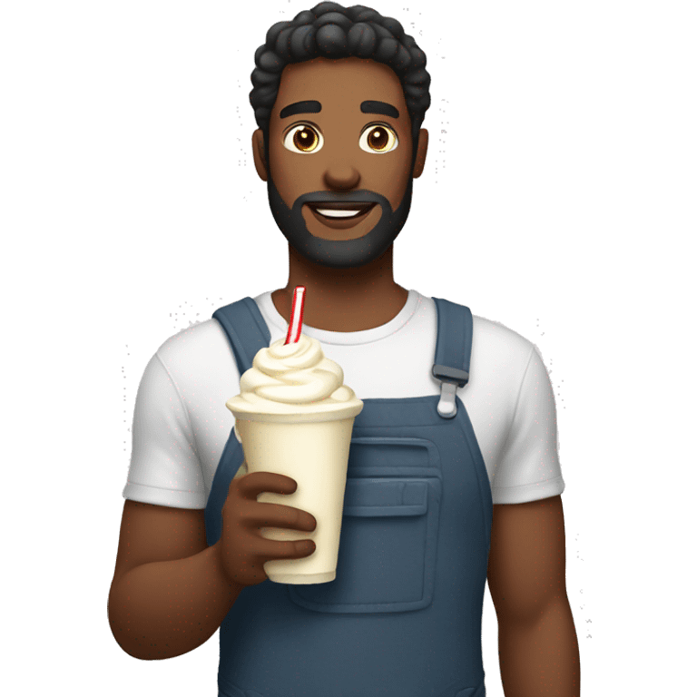 man with milkshake emoji